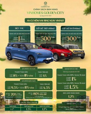 bán bt 75m2 tại vinhomes golden city, giá 9 tỷ, 4 tầng, hướng đông