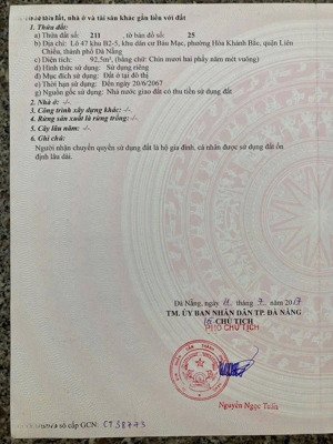 bán đất bàu mạc 20 liên chiểu đà nẵng
