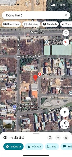 chính chủ bán lô đất đường đông hải 6 ngang 7m thích hợp xây villa