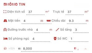 bán nhà riêng 4pn, 1wc, 37m2 tại lê văn sỹ, phường 12, quận 3, tp.hcm, 8 tỷ vnd