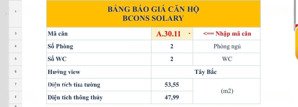 hàng hiếm tại bcons solary, 1,856 tỷ, 53,55 m2, 2pn, 2wc