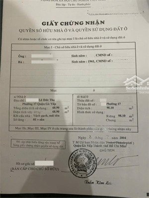 bán nhà 98m2 - hẻm 6m lê đức thọ, phường 6 - sát dương quảng hàm, gò vấp - chỉ 8.5 tỷ