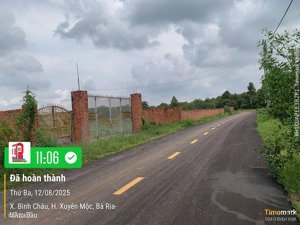 tôi chính chủ cần bán đất gần chợ bình châu, vũng tàu 22 tỷ, 9772.1 m2, sẵn 300m2 thổ, full hồng