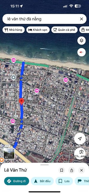 bán lô đất đẹp 140m2 ngang 7m đường lê văn thứ sát biển mân thái, sơn trà