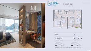 cần bán căn 3pn aria bay hạ long view trực diện biển, m6.05 93m2 giá 7 tỷ 647 triệu 