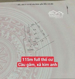 lô góc 115m2 full thổ cư (minh phú cũ) - ngõ thông ô tô