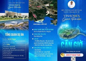 vinhomes green paradise cần giờ: booking 100tr lấy suất độc quyền vị trí đẹp, giá gốc giai đoạn 1!