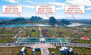 3 lô góc đầm sen giá cđt sun group 50tr/m2, bờ quan 3, ngay 2 tòa chung cư, kinh doanh thuận tiện