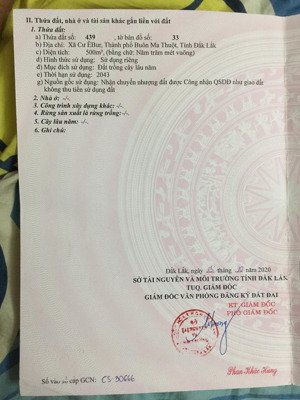 bán đất 500m2 tại tỉnh lộ 5, cư ebur, buôn ma thuột, đắk lắk, giá 2,5 tỷ