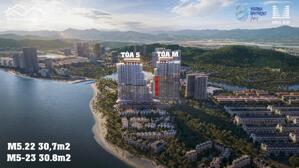 Bán 2 căn studio liền nhau chung cư Aria Bay Hạ Long M5-22+23 diện tích 30m2, hướng Tây Bắc, giá từ 2.61 tỷ