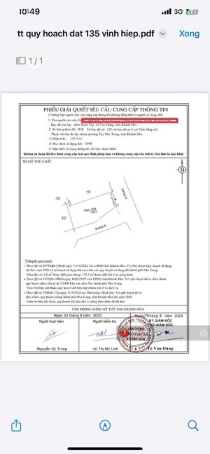 bán lô góc 2 mặt tiền thôn vĩnh điềm thương. dt: 135,3m2 giá 4ty059