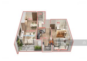 bán 2pn 2wc bàn giao sẵn nội thất phân khúc masteri view thoáng, giá 6x nhỏ có thương lượng