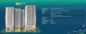 mở bán căn hộ happy one mori cạnh aeon mall bình dương giá rẻ 2 tỷ 5/ căn 2pn, 2wc