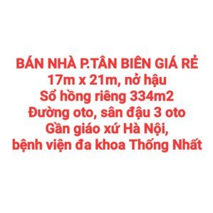 BÁN RẺ NHÀ TÂN BIÊN, SỔ HỒNG RIÊNG, ĐƯỜNG OTO, SÂN ĐẬU 3 OTO GẦN GIÁO XỨ HÀ NỘI (NP940)
