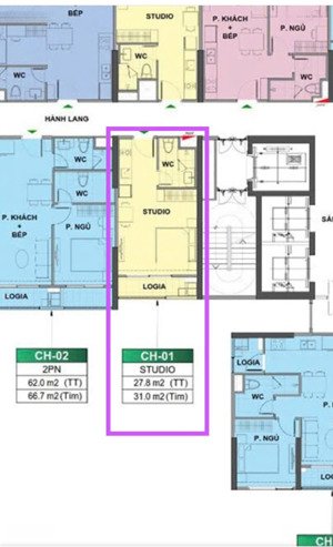 ld1.0401 studio có ban công view công viên thoáng đẹp dt 31m2,tây nam tt tiến độ 2,350 tỷ