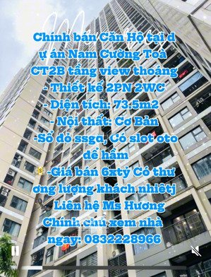 #ct2 #namcường .dt 73.5m .2 ngủ view thoáng nội thất cơ bản về ở luôn .giá 6.8 tỷ
