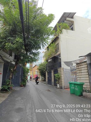 nhà hxh 8m. diện tích 6x20m vuông đẹp, cn 120m2, hẻm 1 trục lê đức thọ, p6, gò vấp.