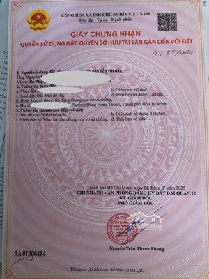 bán đất trung mỹ tây quận 12 dt 59,9 m giá 4,2 tỷ