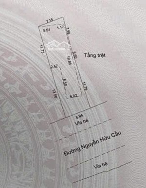 cc bán lô đất kế lô góc, nở hậu. mặt tiền 7m tại nguyễn hưu cầu