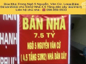 bán nhà long biên cực hiếm 4,5 tầng , sổ đỏ 53 m2 giá 7,5 tỷ!