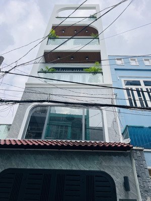 bán nhà trệt 3 lầu + sân thượng, 4x14m, hương lộ 2, ngã tư bốn xã, hẻm xe hơi, full nội thất