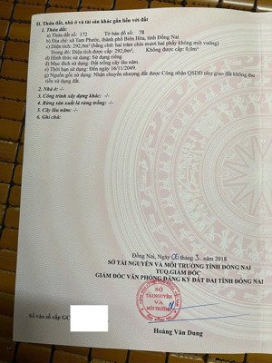 bán đất 2 mặt tiền 10x29 vị trí trung tâm phường tam phước sổ riêng