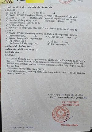 1% nhận đủ
bán nhà hẻm -cách mặt tiền chỉ 1 căn đ/c : đường hậu giang p. bình phú