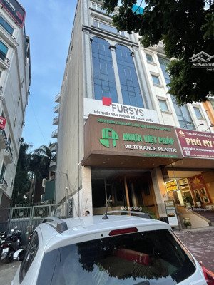 bán toà văn phòng mặt phố 55 nguyễn xiển : dt 166m2 mt 6,6m, 9 tầng thang máy
