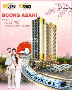 bcons asahi căn hộ 2pn 51m² giá chỉ 2,107 tỷ, thanh toán 15% nhận nhà