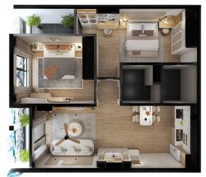 chủ nhà cần bán gấp 76m2, 2n, full đồ, tầng cao, giá 6.6 tỷ, l2 jardin sài đồng