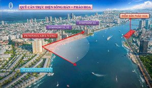 chỉ 65 tr/m2 - chính chủ bán gấp căn hộ 2pn - view trực diện sông hàn - tốt nhất thị trường đà nẵng