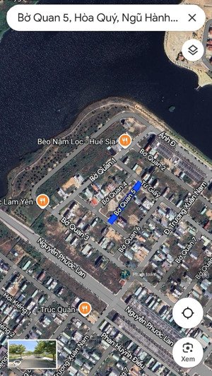 bán lô đẹp view công viên trước nhà đường bờ quan 5 nam hòa xuân (khu điện âm) 6ty150 tl