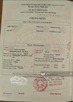 lô góc hẻm xe tải lạc long quân, tân bình, 6x17.5, 3 tầng, kinh doanh đỉnh, 13 tỷ nhỉnh