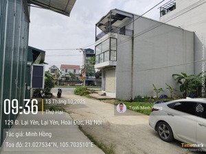 chỉ 7.3 tỷ lô 50m2 mặt tiền 3.22m đi vài bước ra đường 40m. khu đất dv lại yên. hướng đông mát.