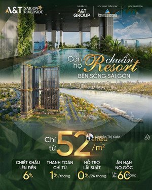 a&t saigon riverside căn hộ chuẩn resort bên sông sài gòn,gía chỉ từ 52tr/ m2, cơ hội đầu tư có 102