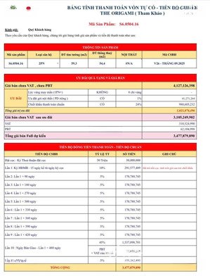 căn hộ origami view 2pn chỉ từ 55 triệu/m vinhomes grand park view hồ cá koi, vườn nhật,