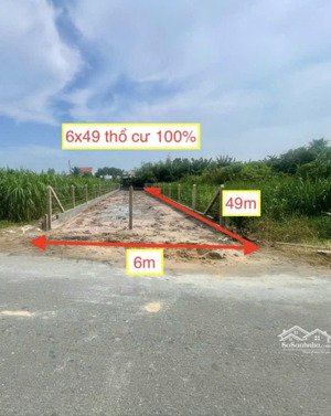 cần bán lô đất thổ cư mặt tiền đường nhựa nguyễn thị thạo, củ chi, tp hcm dt 300m2 giá siêu đầu tư