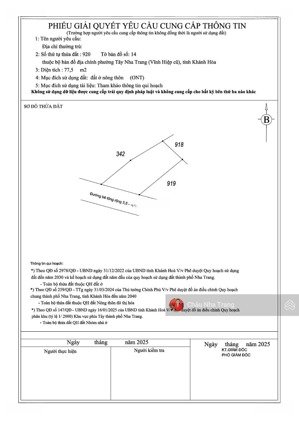 bán đất vĩnh hiệp.dt: 77,5m2 chỉ 1ty650