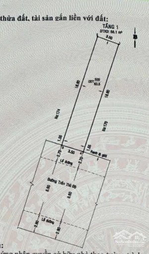 bán nhà mặt tiền trần thủ độ 3.5x18.2m nhà cấp 4 đường 14m hướng tây nam giá 8.2 tỷ (tl)