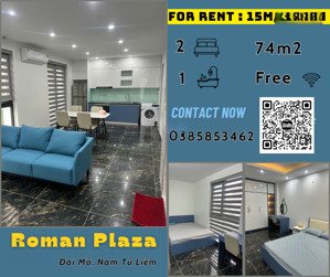 cho thuê cc mini 2pn, 1wc, 74m2, 15 triệu tại roman plaza, đại mỗ, nam từ liêm, hà nội