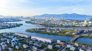 bán cặp đất bờ quan 8 - nam hoà xuân gần sông và đảo kim cương 210m2 ngang 10m đông nam sạch sẽ