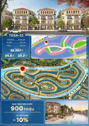 song lập isla bella view công viên, biển rộng sau nhà. biệt thự địa trung hải vinhomes vũ yên