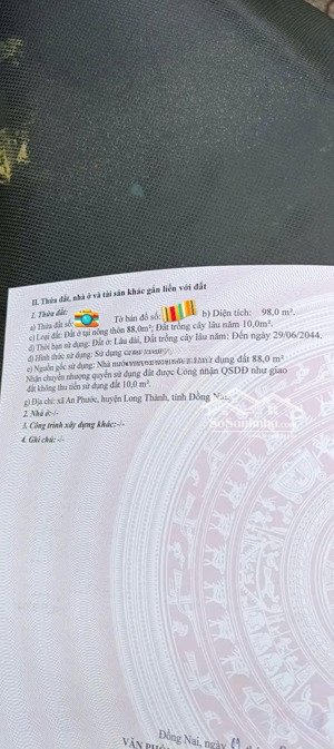 bán đất an phước, dt 98m2, giá 970 triệu. shr. hẻm 134 phùng hưng