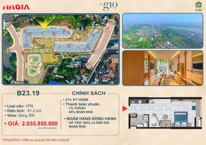 chuyển nhượng :căn hộ 1pn cực chất tại the gió riverside, 2,035 tỷ, 41,3m2, view đẹp ( giá gốc )