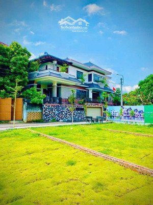 f0 đất hoà lạc, 100m2 lô góc hai mặt tiền, full thổ, gần quốc lộ 21 mở rộng 80m, metro số 5. tl 82