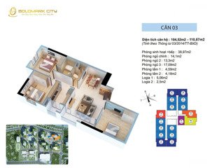 chính chủ- đúng căn-đúng giá căn 110m2 tòa r2 goldmark city. 3pn,2wc full đồ. gặp chủ chốt giá.