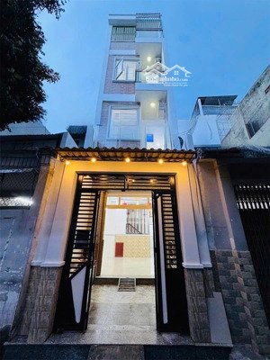 bán nhà phường 10 tân bình, 4x13, nở hậu, 4 lầu, 5pn 7,2 tỷ tl