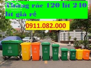 Thùng rác chất lượng giá rẻ- thùng rác 120l 240l 660l mẫu mã đẹp- lh 0911082000