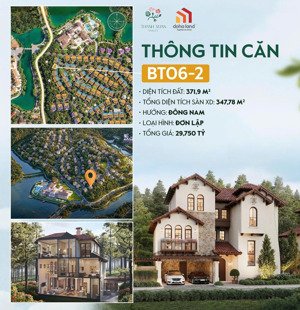 bán căn biệt thự đơn lập bt6.2 khu valley park dự án thanh xuân valley vĩnh phúc giá tốt !