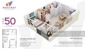 rẻ nhất thị trường - bán 2 ngủ 1 vệ sinh , chung cư west bay ecopark - giá 3 tỷ 1xx